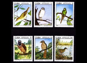 Karibik Kuba Vögel Birds Tiere Animals Wildlife Set Mi.2057-62 ** MNH (9122
