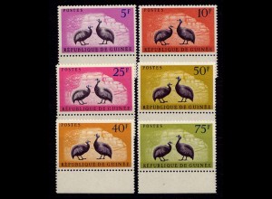 Guinea Vögel Birds Tiere Animals Wildlife 1961 Mi. 80-85 (9298