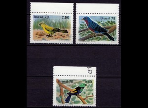 Brasilien Brazil Vögel Birds ** 1978 Mi. 1651-1653 (9433