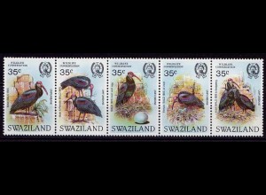 Swaziland Vögel Birds Wildlife 1984 5er Str. ** Mi. 449-453 (9485