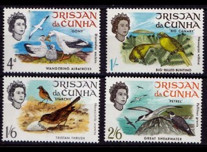 Tristan da Cunha Vögel Birds Wildlife 1968 Mi. 116-119 postfrisch (9568