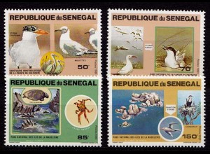 Senegal kompl. set Vögel Birds Wildlife 1981 Mi. 741-744 (9604