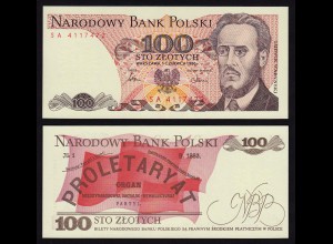 Polen - Poland - 100 Zlotych Banknote 1986 UNC Pick 143e (16223