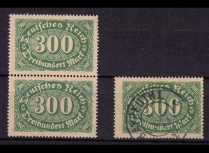Deutsches Reich DR Infla Mi. 221 I postfr. + gest. h von Reich m.Häkchen (11008