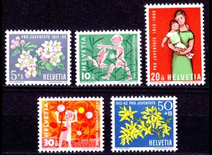 Schweiz Swiss Switzerland Mi. 758-762 Pro Juventute 1962 ** (11205