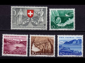 Schweiz - Switzerland Mi. 580-584 ** Pro Patria 1953 (11225