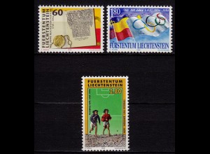 275 Jahre Liechtenstein 1994 Mi.1081-83 ** unter Postpreis (c066