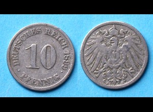 10 Pfennig 1899 J Deutsches Kaiserreich Empire Jäger Nr. 13 (17744