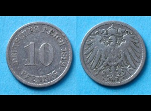 10 Pfennig 1899 J Deutsches Kaiserreich Empire Jäger Nr. 13 (17747