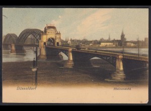 AK Litho Rhein Bruecke Duesseldorf 1907 (12311