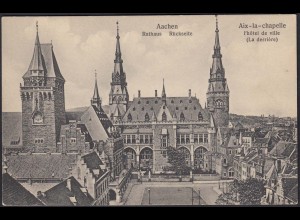 AK Aachen Rathaus Rückseite Aix La chapelle (12418