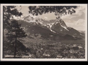 AK Garmisch Partenkirche gegen Zugspitzgruppe 1933 (12436