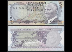Türkei - Turkey 5 Lirasi Banknote 1970 (1976) Pick 185 UNC (1) (17891
