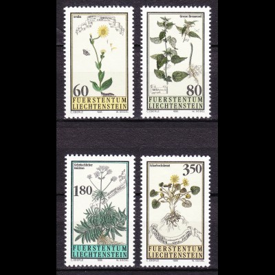 Liechtenstein Heilpflanzen 1995 Mi. 1116-19 ** unter Postpreis (c079