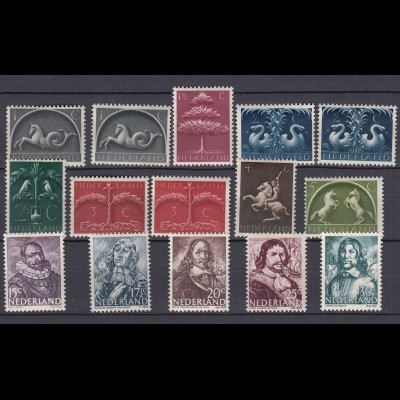 Niederlande aus Mi. 405-421 postfrisch Freimarken 1943/44 (80002