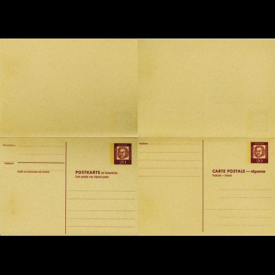 Berlin Ganzsache Frage/Antwortkarte P61 1962 * 20/20 Bach (0221