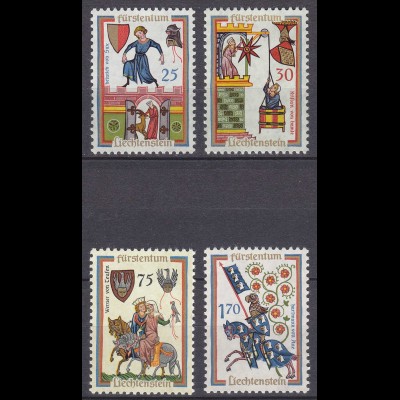 Liechtenstein Mi. 433-436 postfrisch Minnesänger 1963 (11329