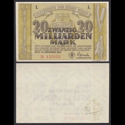 Rheinland - Stadt Wald Solingen 20 Milliarden Mark 1923 gutes XF (19603