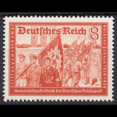 3.Reich DR 1939 Michel Nr. 706 ** postfrisch 8 Pfennig Mi. 5 € (19908
