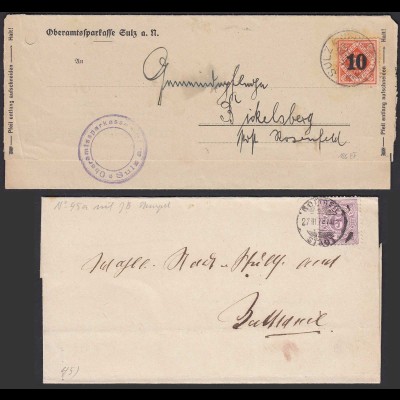 Württemberg - 2 Stück Briefe 1878 + 1925 (20800