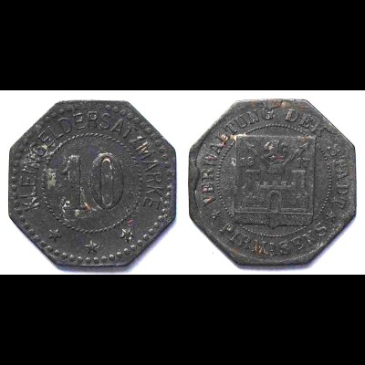 Pirmasens 10 Pfennig Notgeld/Kleingeldersatz 1917 Zink (21954