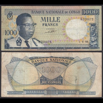 Kongo - Congo 1000 Francs 1.8.1964 Pick 8a F (4) (25307