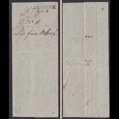 Schlesien Orts-Brief 1829 LESCHNITZ (Leśnica) mit Inhalt (25639