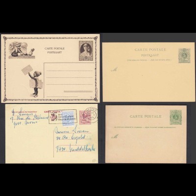 Belgien - Belgium 4 Stück ältere Ganzsachen postal stationery (26148