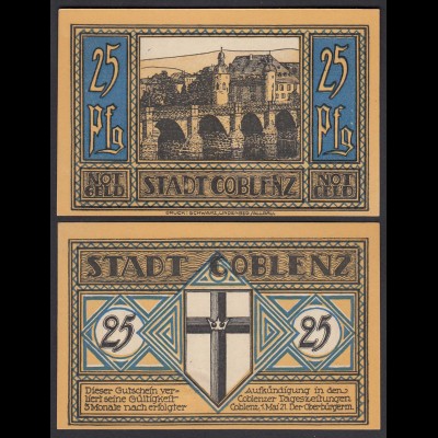 Coblenz = Koblenz 25 Pfennig Notgeld 1921 UNC (1) (26405