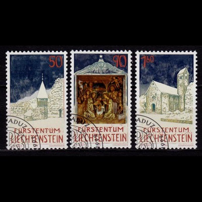 Liechtenstein Mi.1050-52 used Weihnachten Christmas 1992 (c143