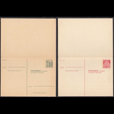 Berlin 15 + 30 Pfg. Ganzsachen Postkarten mit Antwortkarten Reply cards (65182