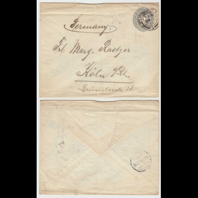 Great Britain Two Pence Postal Stationery Cover 1903 from STOCKWELL (28651