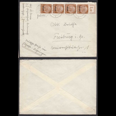 Deutsche Besetzung 2.WK Elsass Brief v.Strassburg 1940 mit Mi. 1 Mef. (28753