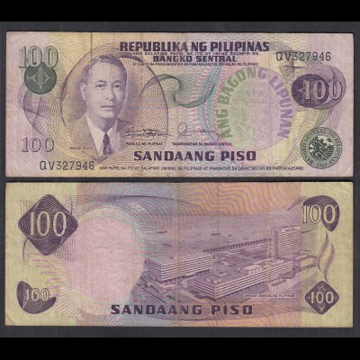 PHILIPPINEN - PHILIPPINES 100 Pesos 1978 Pick 164c sig.10 F (4) (28799