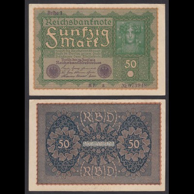Ro 62a 50 Mark Reichsbanknote1919 Pick 66 Reihe 1 - MF a VF (3) (29512