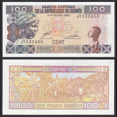 Guinea - Guinee 100 Francs (1960) 1998 Pick 35a UNC (1) (30156
