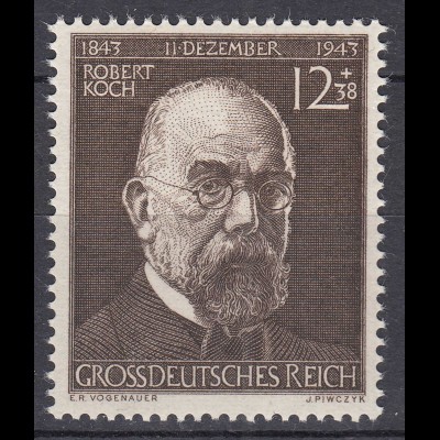 3.Reich DR WW2 - 1944 Mi.Nr. 864 ** MNH Geburtstag Robert Koch (19926