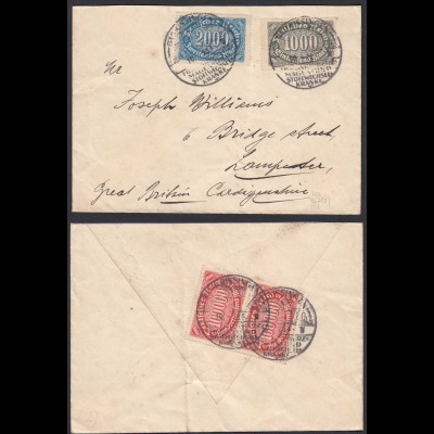 DR Deutsches Reich schöner Infla Brief 1923 (21672