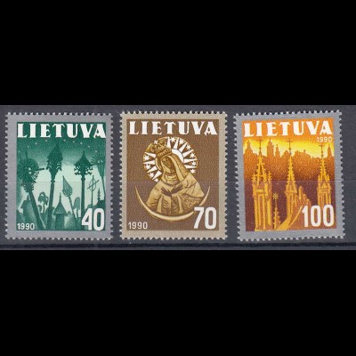 Litauen - Lithuania 1991 Mi 474-76 ** MNH Nationale Symbole (31221