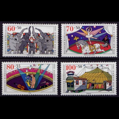 Germany BRD 1989 Mi 1411-14 ** MNH Zirkus – Circus (70099