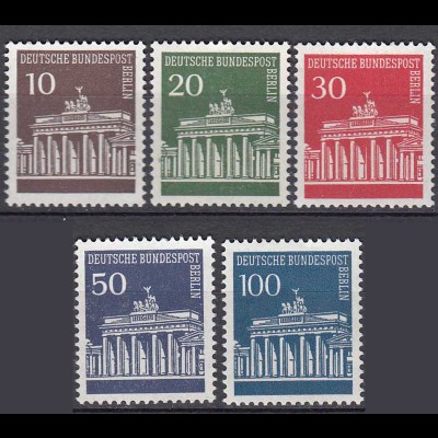Germany - Berlin Stamps 1966 Michel 286-290 MNH Brandenburg Gate (81022