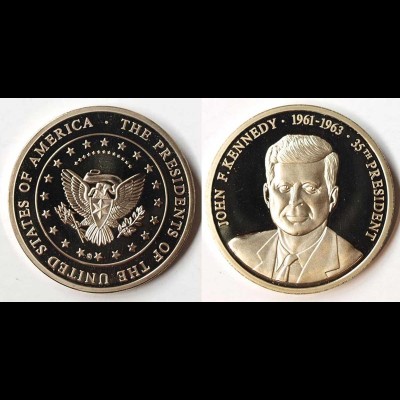 Medaille 35th. US President J.F.Kennedy Ø 40 mm ca. 32 Gramm 1961-1963 (P447