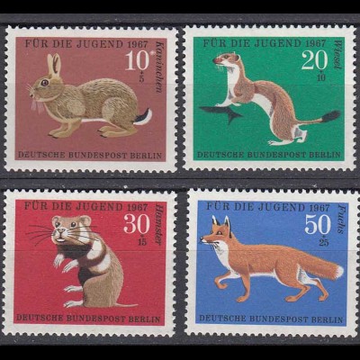 Germany - Berlin Stamps 1967 Michel 299-302 MNH Pelztiere für die Jugend (81025