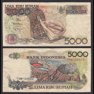 INDONESIEN - INDONESIA 5000 RUPIAH 1992/1997 Pick 130f - F (4) (32109