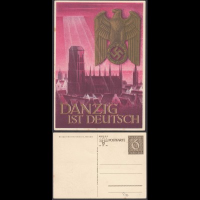 Deutsches Reich 1939 Ganzsache P287 DANZIG ist Deutsch (32152