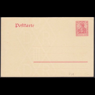 Deutsches Reich 1908 Ganzsache Germania 10 Pfennig ungebraucht (32158