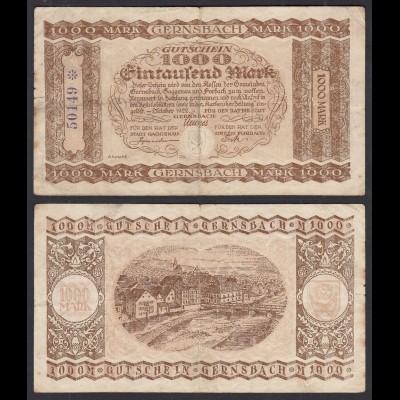 Gernsbach 1000 1.000 Mark Gutschein Notgeld 1923 (32279