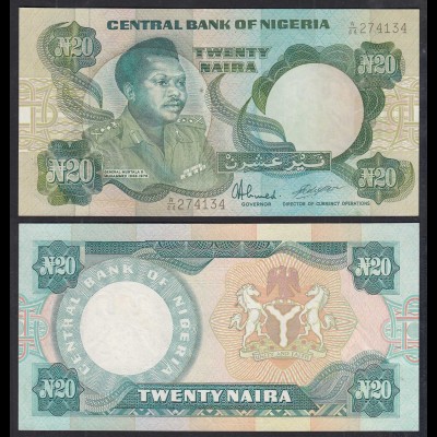 Nigeria 20 Naira Banknote (1984) Pick 26D sig.9 XF (2) (32112