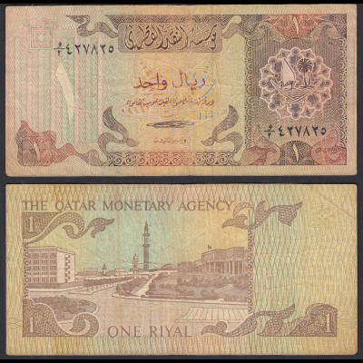 Katar - Qatar 1 Riyal Banknote 1980 VG (5) Pick 7 (32447