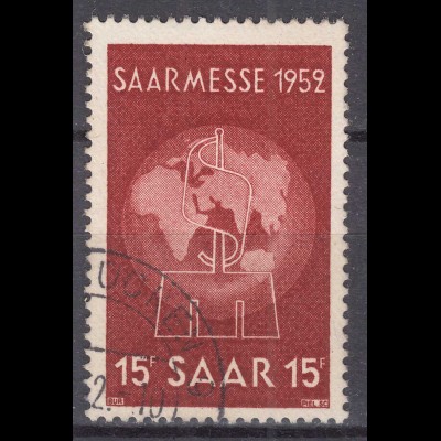 Saarland 1952 Mi. 317 – Saarmesse Saarbrücken gestempelt used (70553
